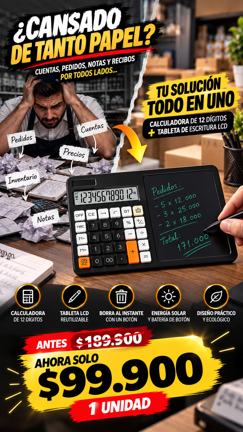 Calculadora con Tableta de Escritura LCD
