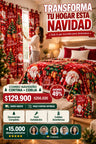 COMBO NAVIDEÑO CORTINA + COBIJA